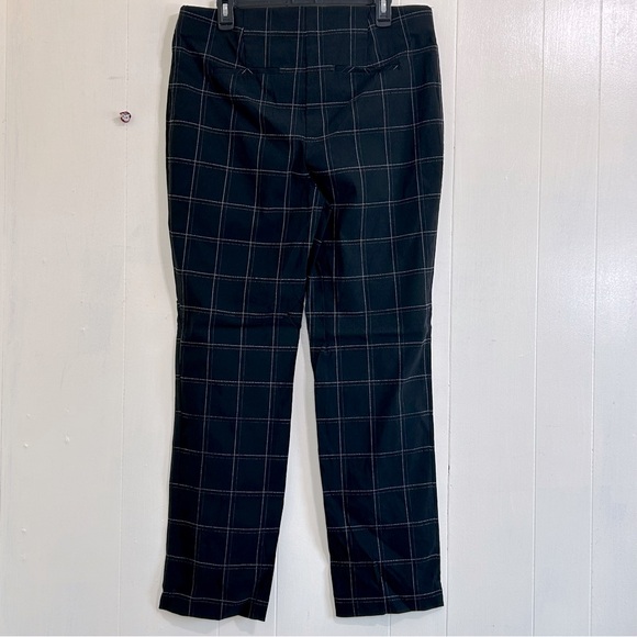 Chico’s Stretch Black Plaid Pants Elastic Band Pull On Pants Size 14. - Picture 5 of 13